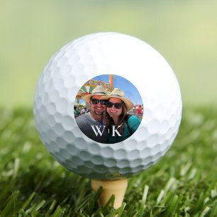 Balles De Golf Créez votre propre monogramme photo en couple