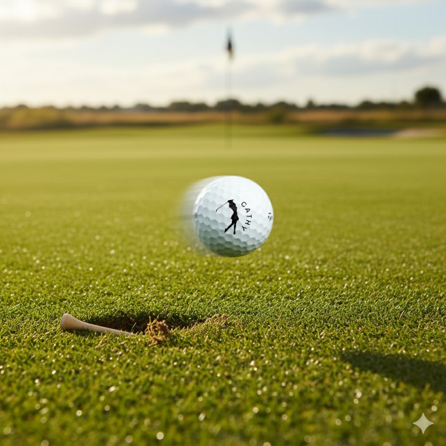 Balles De Golf Créez votre propre nom de logo Golfer personnalisé (Créateur téléchargé)