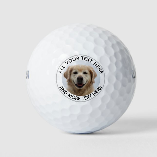 Balles De Golf Créez votre propre photo personnalisée (Devant)
