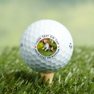 Balles De Golf Créez votre propre photo personnalisée Texte simpl