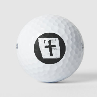 Balles De Golf Croix chrétienne Grungy