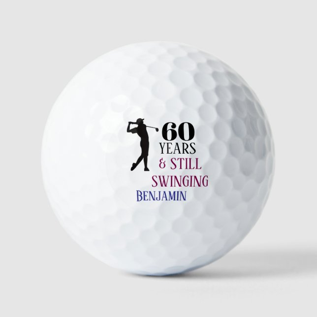 Balles De Golf Custom 40th 50th 60th 70th 80th Birthday Favors (Recto)