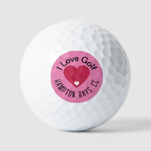 Balles De Golf Custom "Heart Swing" Valentine's Day Golf Ball
