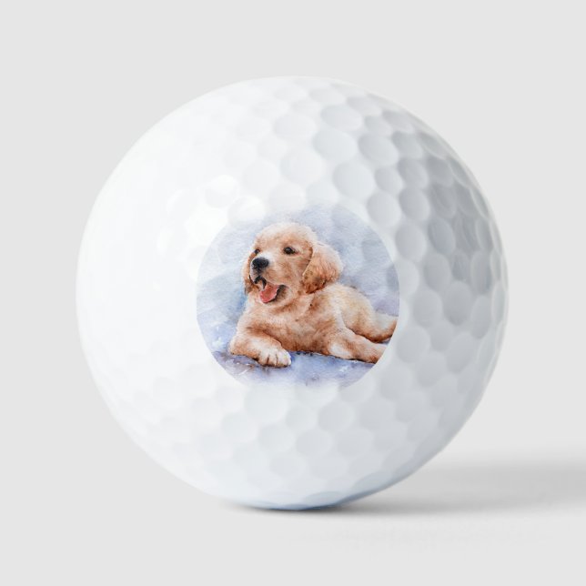 Balles De Golf Custom Pet Dog Photo Modern Personalized (Recto)