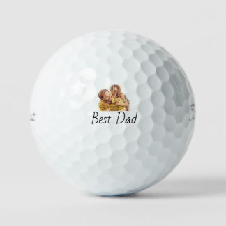 Balles De Golf Custom Photo Best Dad Ever Personalized Golf Balls