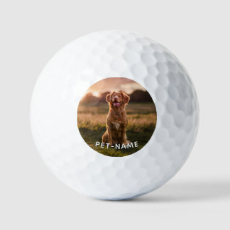 Balles De Golf Custom Photo With Your Pet Dog Name Picture On