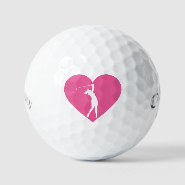 Balles De Golf Custom Pink Callaway Golf Balls | Soft Feel (Recto)