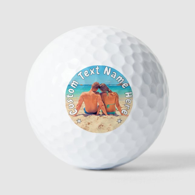 Balles De Golf Custom Your Photo Golf Balls Personalized Text (Recto)