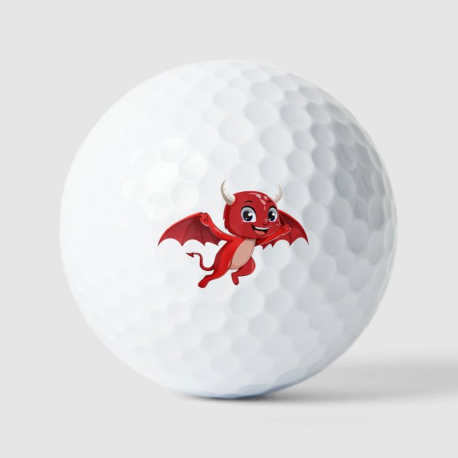 Balles De Golf Cute cartoon flying devil (Recto)