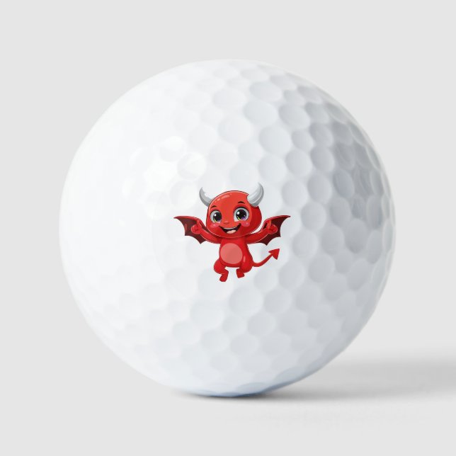 Balles De Golf Cute cartoon flying devil (Recto)