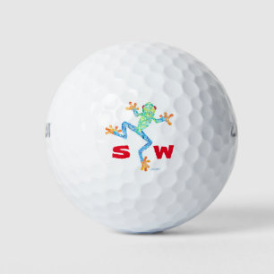 Balles De Golf Cute Frog avec Initials Golf Ball