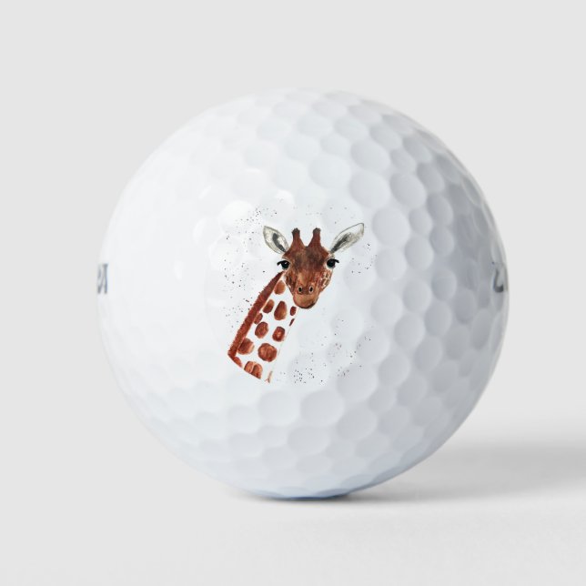 Balles De Golf Cute Giraffe Safari Animal Afrique Nature (Devant)