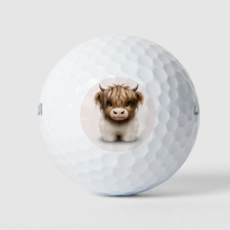 Balles De Golf Cute Highlands Scottish Cow