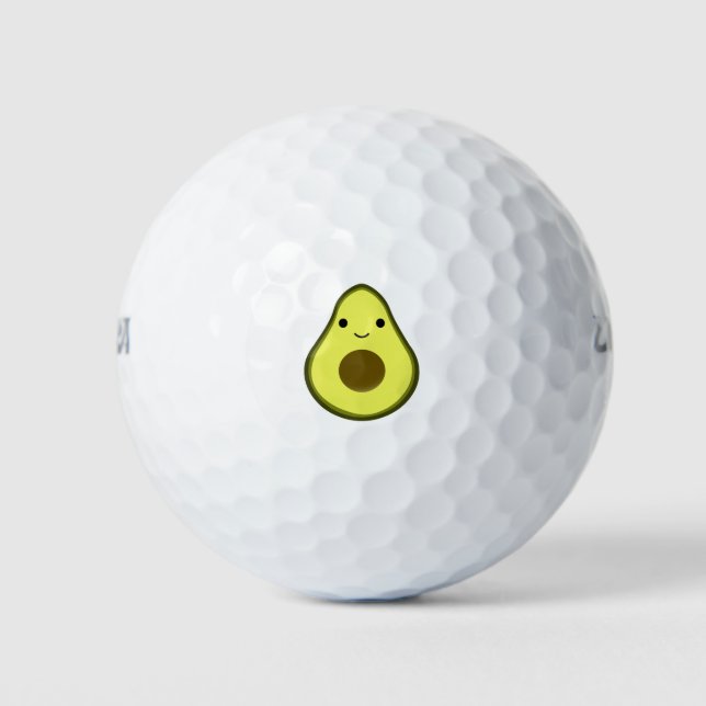 Balles De Golf Cute Kawaii Avocado (Devant)