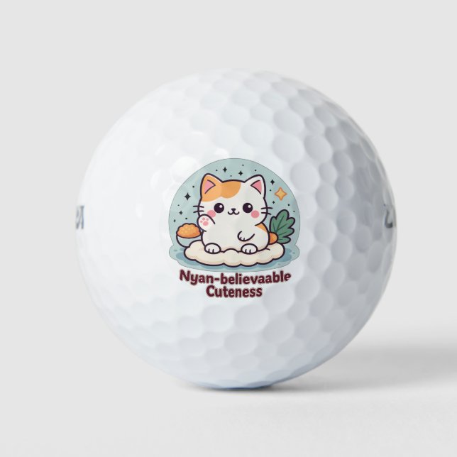 Balles De Golf Cutesse Nyan crédible - Cute Kawaii Cat (Devant)