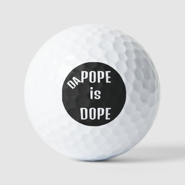 Balles De Golf DA Pope is Dope Golf Balls (Recto)