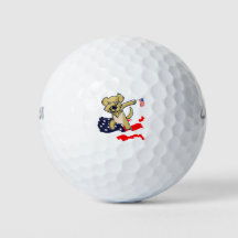 Dabbing Golden Retriever Chien Drapeau Américain