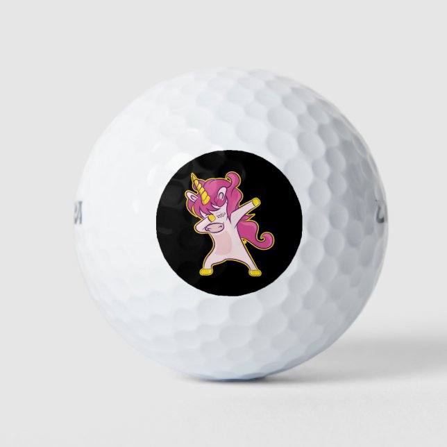 Balles De Golf Dabbing Unicorn (Devant)