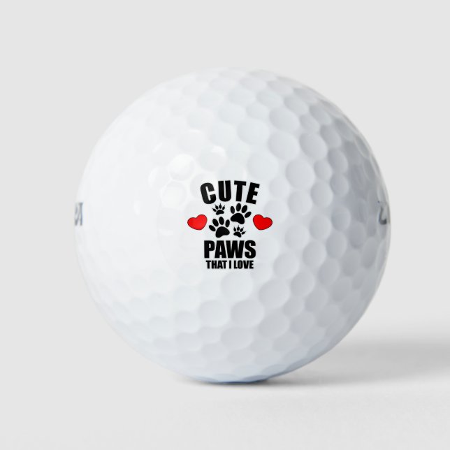 Balles De Golf De Belles Pâtes Que J'Aime (Devant)