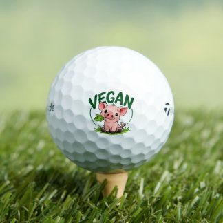 Balles de golf de porcelet végétalien – Cadeau mig
