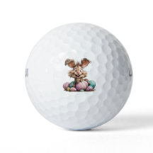 Balles de golf de vacances Lapin de Pâques joyeux