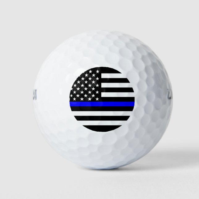 Balles De Golf Décor américain en bleu mince (Devant)
