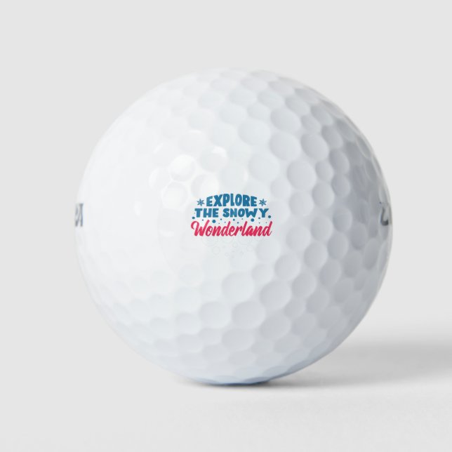 Balles De Golf Découvrez le pays des merveilles neigeuses (Devant)