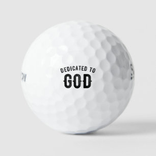 BALLES DE GOLF DÉDIÉ À DIEU COOL PERSONNALISABLE NOIR TEXTE