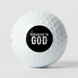 BALLES DE GOLF DÉDIÉ À DIEU COOL PERSONNALISABLE TEXTE BLANC