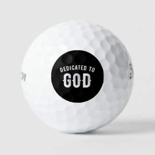 BALLES DE GOLF DÉDIÉ À DIEU PERSONNALISABLE COOL TEXTE BLANC