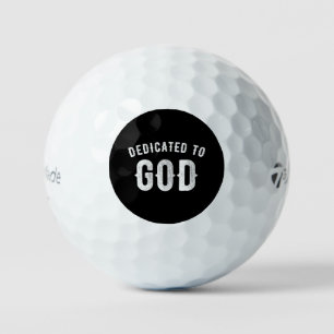 BALLES DE GOLF DÉDIÉ À DIEU PERSONNALISABLE COOL TEXTE BLANC