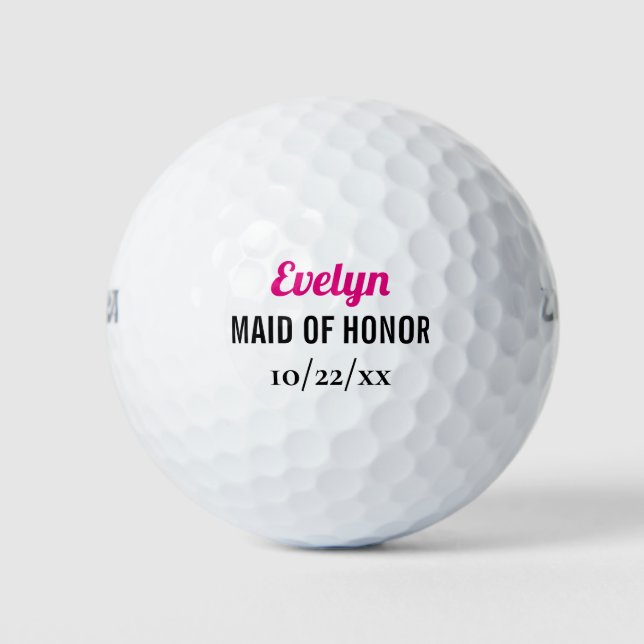 Balles De Golf Demoiselle d'honneur Faveur de mariage Fête d'ente (Devant)