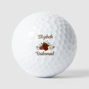 Balles De Golf Demoiselle d'honneur Faveur de mariage Roses Orang