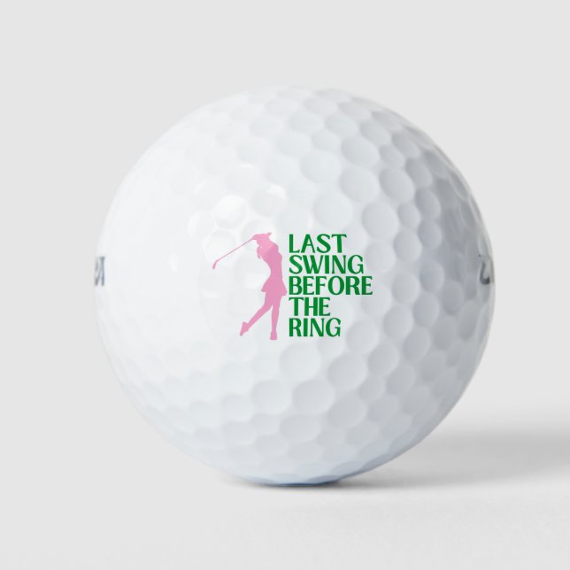 Balles De Golf Dernier Swing Avant Le Ring Golf Bachelorette Part (Devant)