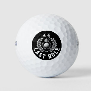 Balles De Golf Dernier Trou Monogramme Couronne LH & Couronne de