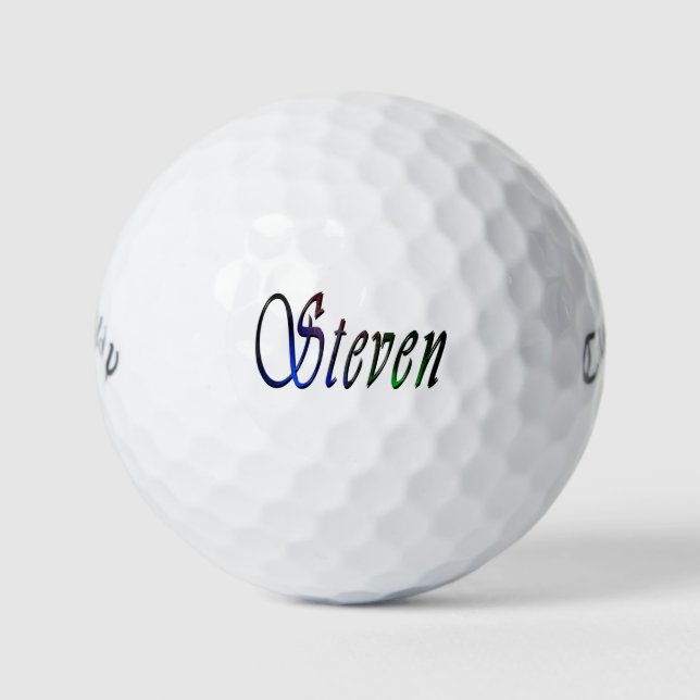 Balles De Golf Des Hommes Appelés Steven, (Devant)