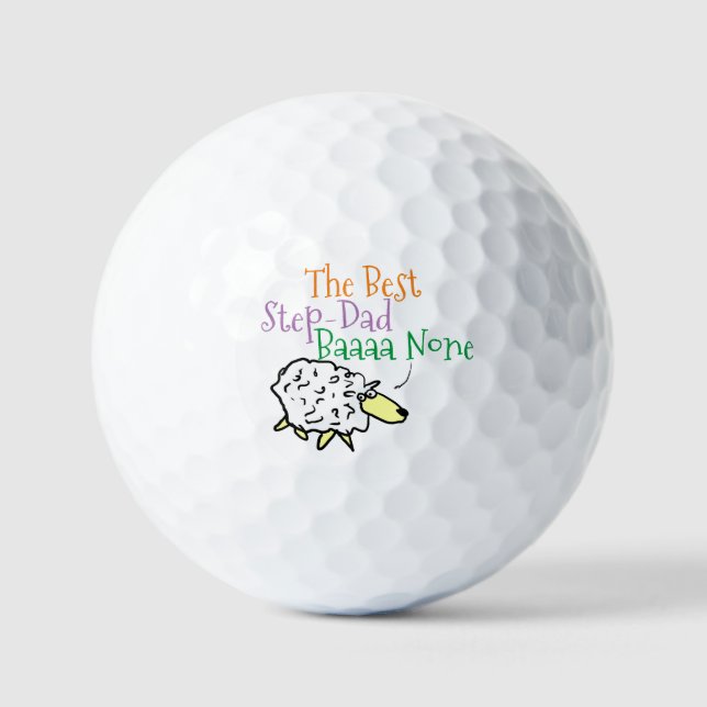 Balles De Golf Design de mouton pour la meilleure étape papa (Recto)