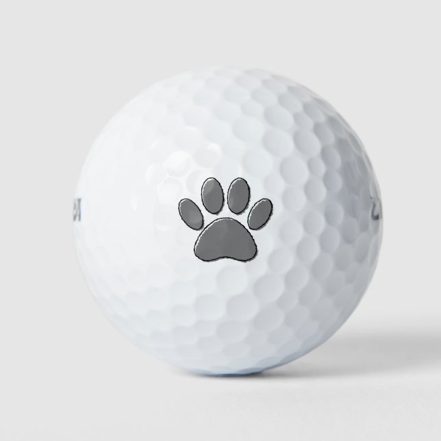 Balles De Golf Dessin à mât de chiot mignon (Devant)