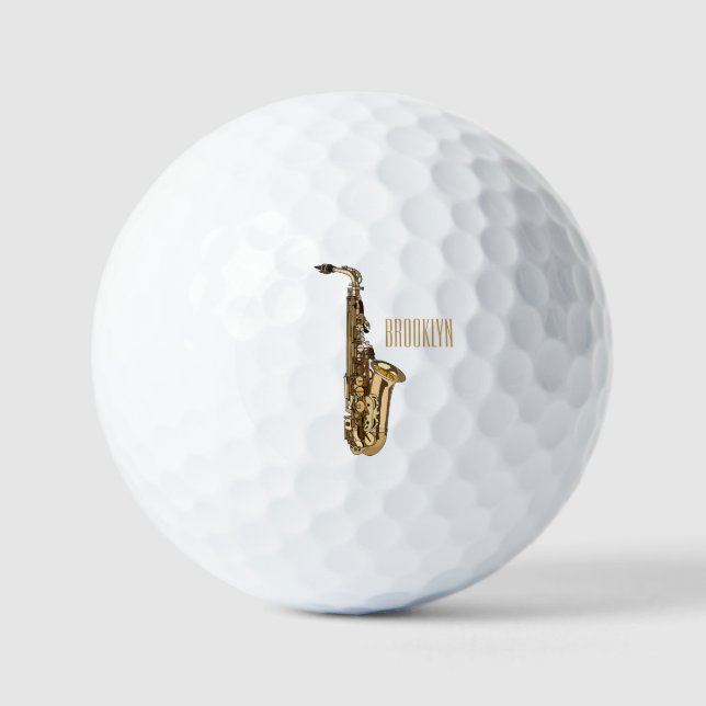 Balles De Golf dessin animé saxophone (Recto)
