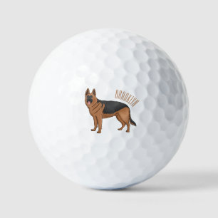 Balles De Golf dessin de berger allemand