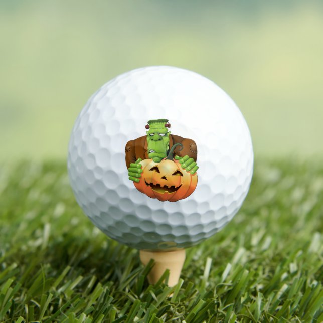 Balles De Golf Dessin de Frankenstein Monster avec Citrouille (T-shirt Insitu)