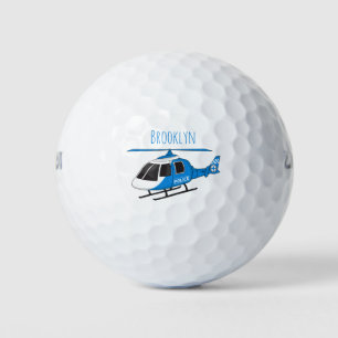Balles De Golf Dessin d'hélicoptère du service de police mignon
