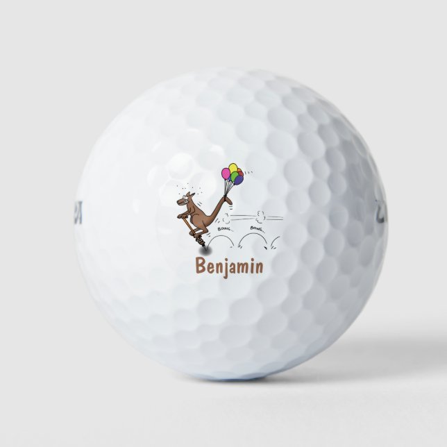 Balles De Golf Dessin d'humour australien kangourou (Devant)
