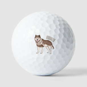 Balles De Golf dessin humoristique sibérien husky
