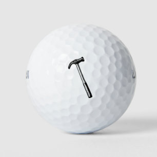 Balles De Golf Dessin marteau, illustration vintage de l'outil.