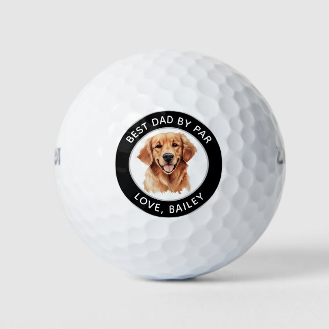 Balles De Golf Dessin personnalisé Golden Retriever Dog (Devant)