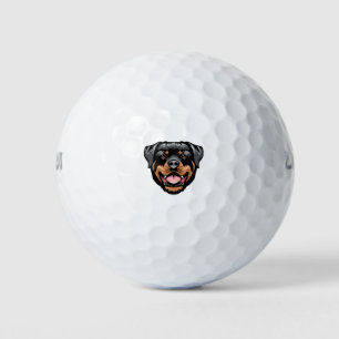 Balles De Golf Dessin Portrait de Rottweiler