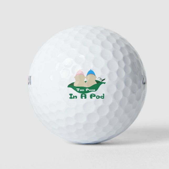 Balles De Golf Deux Pois Dans Un Pois (Devant)