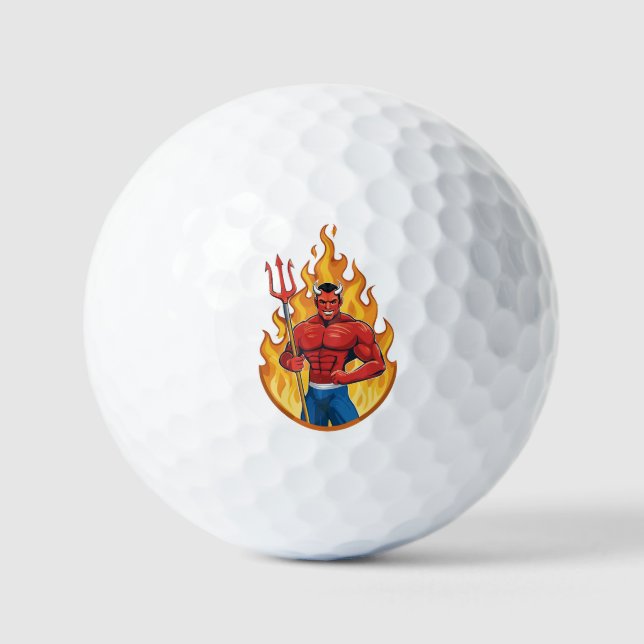 Balles De Golf Diable avec trident (Recto)