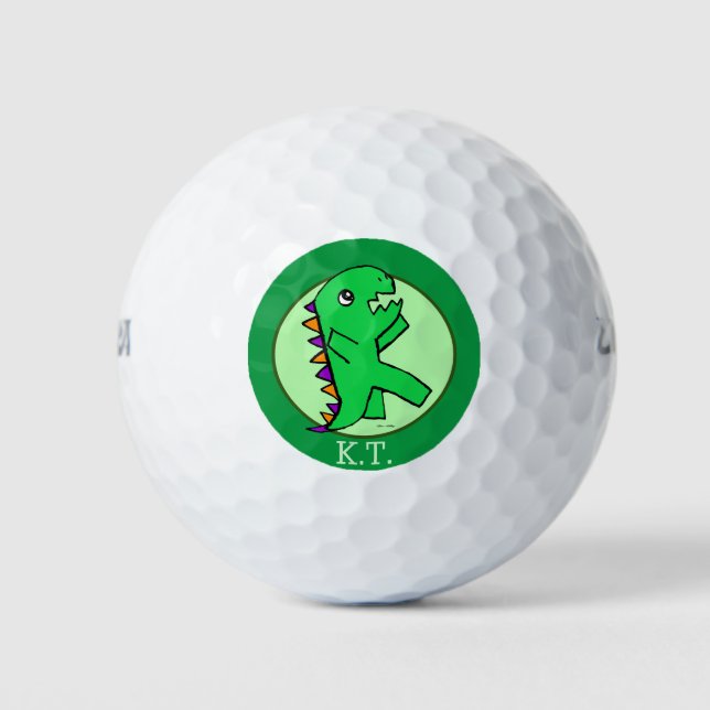 Balles De Golf Dinosaure Vert (Devant)